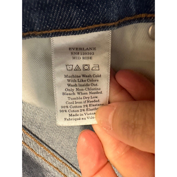 Everlane jean women's size 28 regular mid rise Medium Wash Denim Straight B11 - Picture 5 of 7